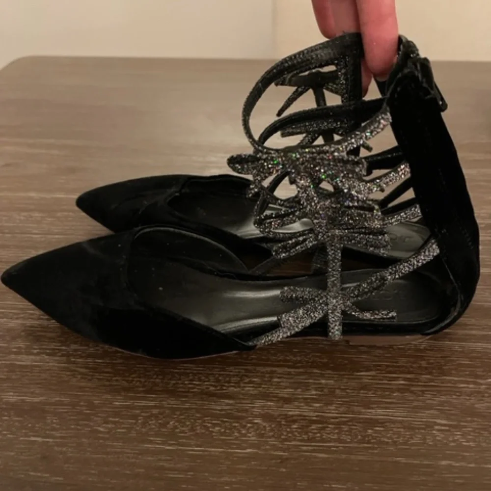 J. Crew Women's Velvet Bow Gladiator Flats - Size US 6 - Picture 6 of 8